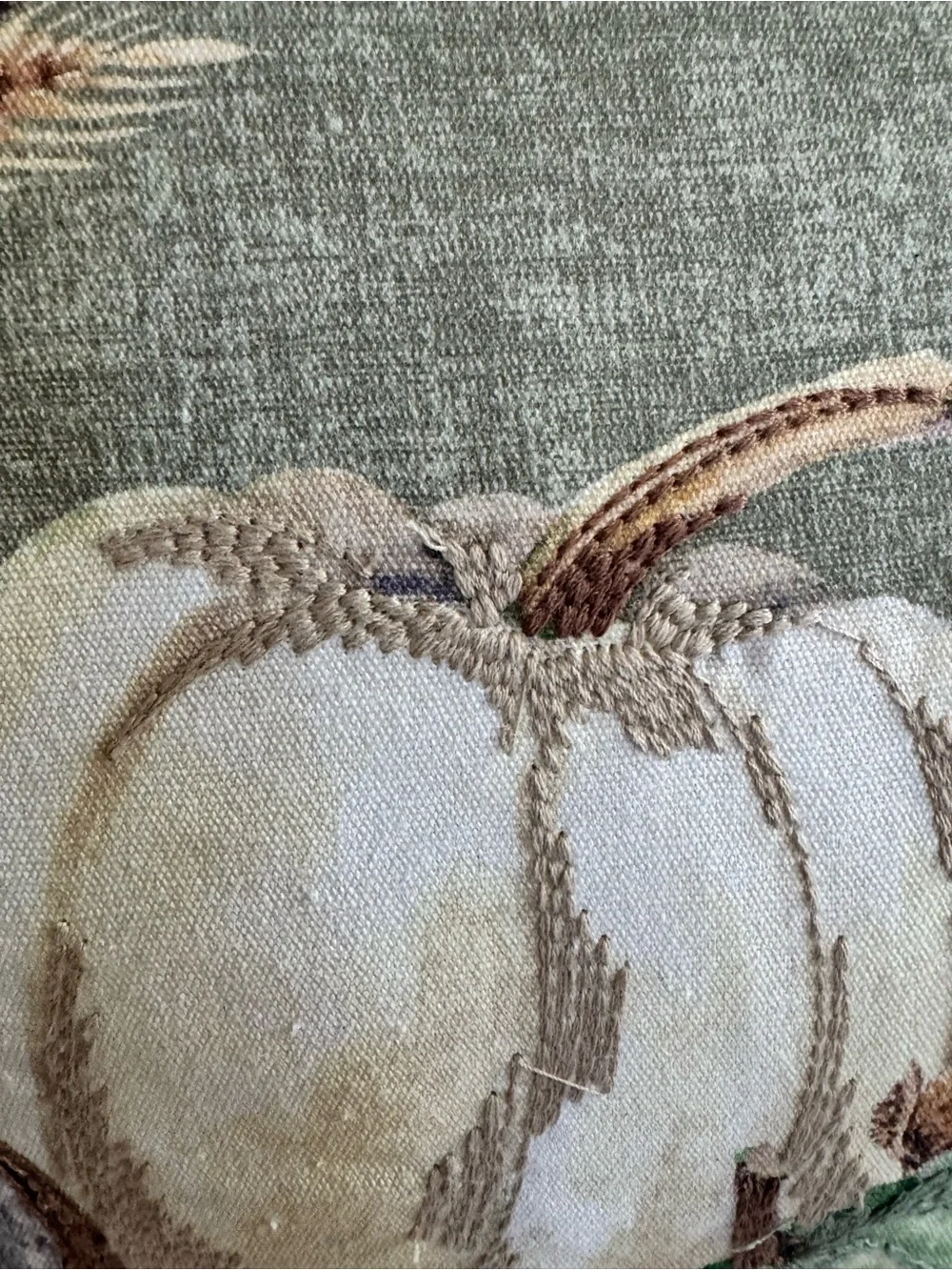 Farmhouse by Rachel Ashwell Embroidered Fall Ascent Oblong Pillow 14x24 Pumpkins